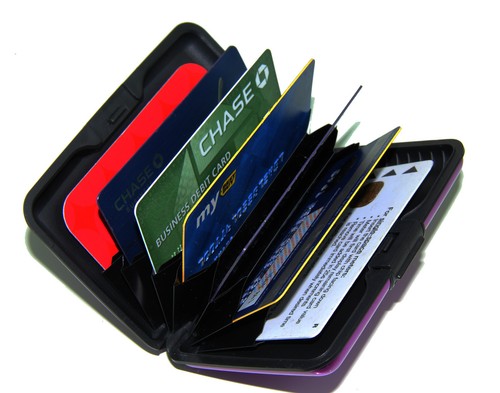 Aluminum RFID Blocking Credit Card Holder for Men & Women Stylish Travel Wallet - Picture 24 of 68