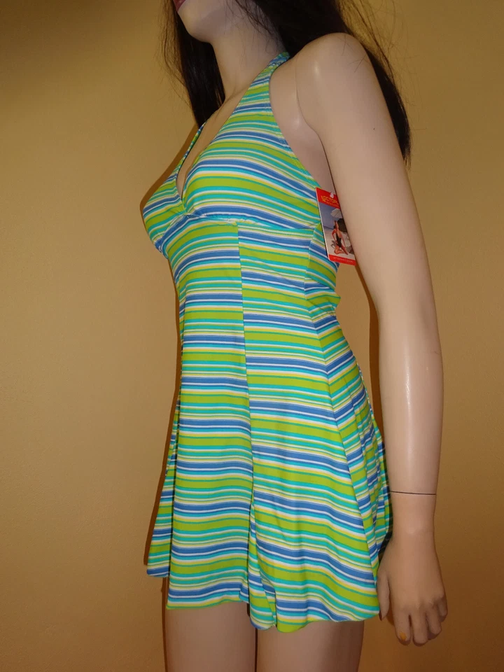 Tankini-Oberteil Strandkleid Octopus beachwear Neckholder 38 gestreift NEU! - Bild 2 von 4