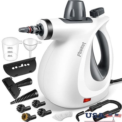 Pressurized Handheld Multi-Surface Natural Steam Cleaner with 12 pcs Accessories