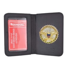 DOD Defense Department Leather Military ID Card Contractor License Credit Holder