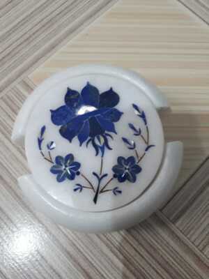 Marvelous Marble Inlay Tea Coffee Coaster Set Kitchen table use Home Decor p20