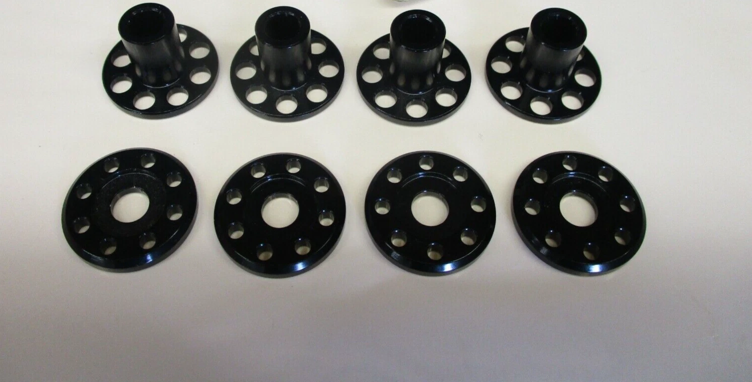 Honda CR125 2004 DOCWOB black alloy radiator top hat washers fitting kit