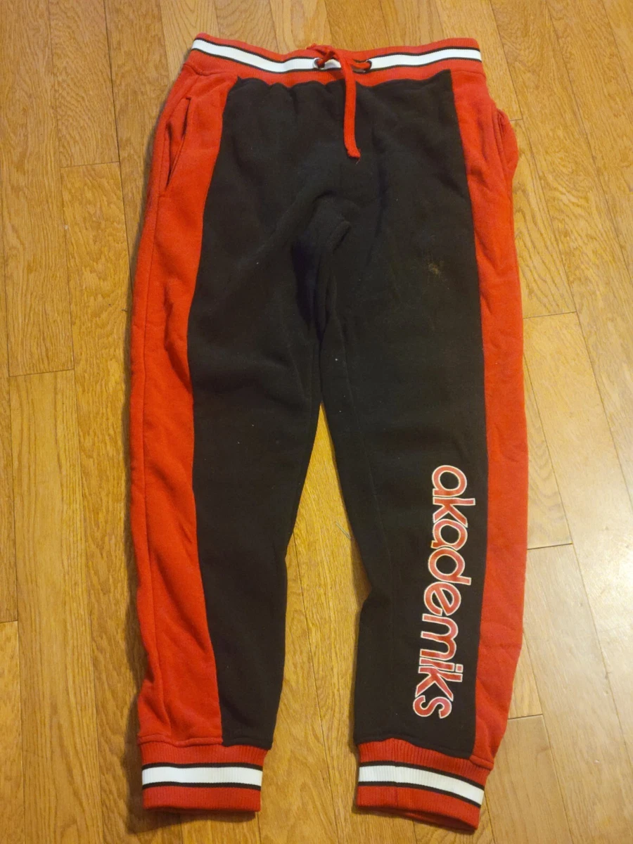 Akademiks Jogging Track Suit. Used. Red white black. Large. Drawstring pant