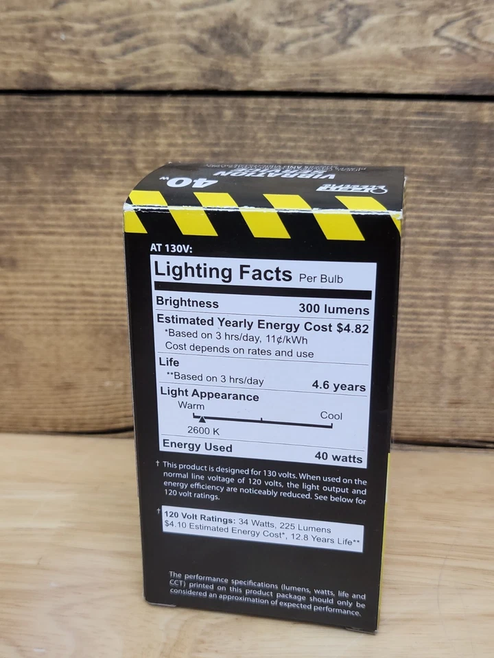 19- 40w Feit Light bulb Frosted Vibration Service A19 40A-vs-Rp-130 - Image 3 of 4