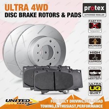 Front Ultra 4WD Disc Brake Rotors + Pads for Lexus LX470 UZJ100 1998 - 2005