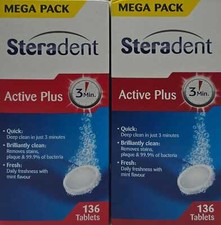Steradent Active Plus Denture Cleaning 136 Tablets Pack 2
