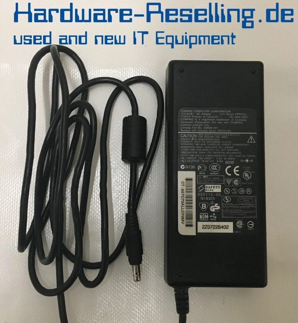 Chargeur HP / Compaq PPP009S – 18,5V 3,5A – Alimentation PC – Occasion