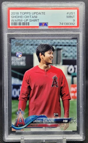2018 Topps Update SP Variation "Warm Up Shirt" SHOHEI OHTANI Rookie #US1 PSA 9