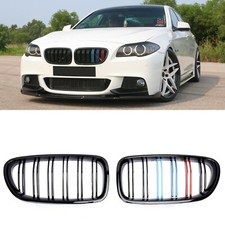3-color Black Double Slat Front Kidney Grille Grill For Bmw F10 528i 535i 10-16