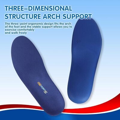 Sushn3D Plantar Fasciitis Insoles High Arch Support Insoles For Women Men, Ortho
