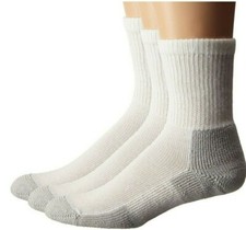 Thorlos Unisex Running White Crew Cut Socks L52530 Size Small 3 Pack 