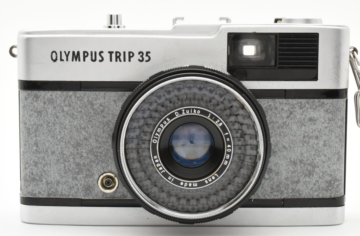 Near Mint W/Cap ] OLYMPUS TRIP 35 Gray Point & Shoot Film