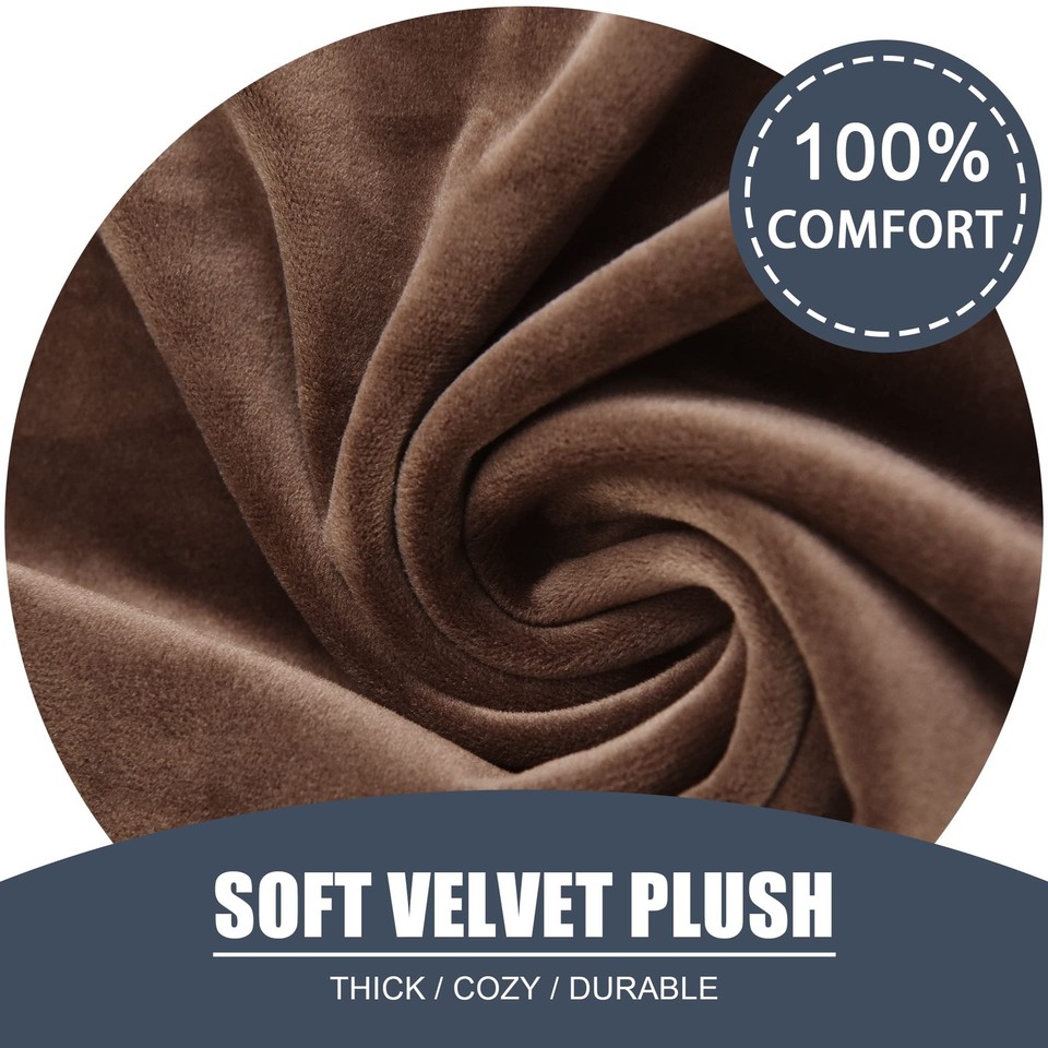 CONRUSER Stretch Sofa Slipcover, Soft Velvet Sofa Covers for 2 Cushion