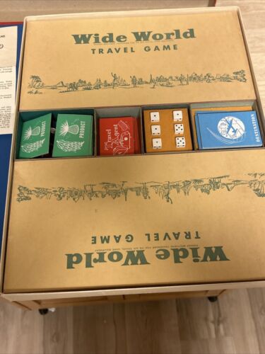 Vintage Parker Brothers Flugreise Spiel Wide World Travel Spiel 1957 KOMPLETT - Bild 10 von 11