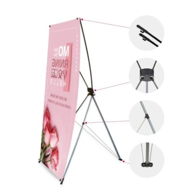 Custom X-Stand Banners 32''x71'' - with STAND and PRINT - Made in USA