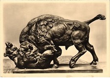 PC GERMAN ART EMIL MANZ WISENT UND BAR MÜNCHEN MUSEUM (a52722)