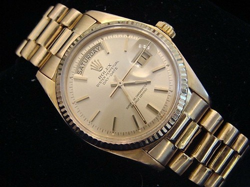 Vintage Mens Rolex Day-Date President 18K Yellow Gold Watch Champagne Dial 1803 - 第 1/5 張圖片