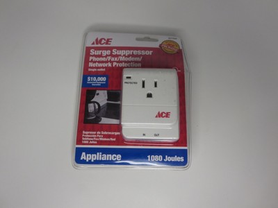 New Sealed Ace Surge Suppressor Phone Fax Modem Network Protection 1080 Joules