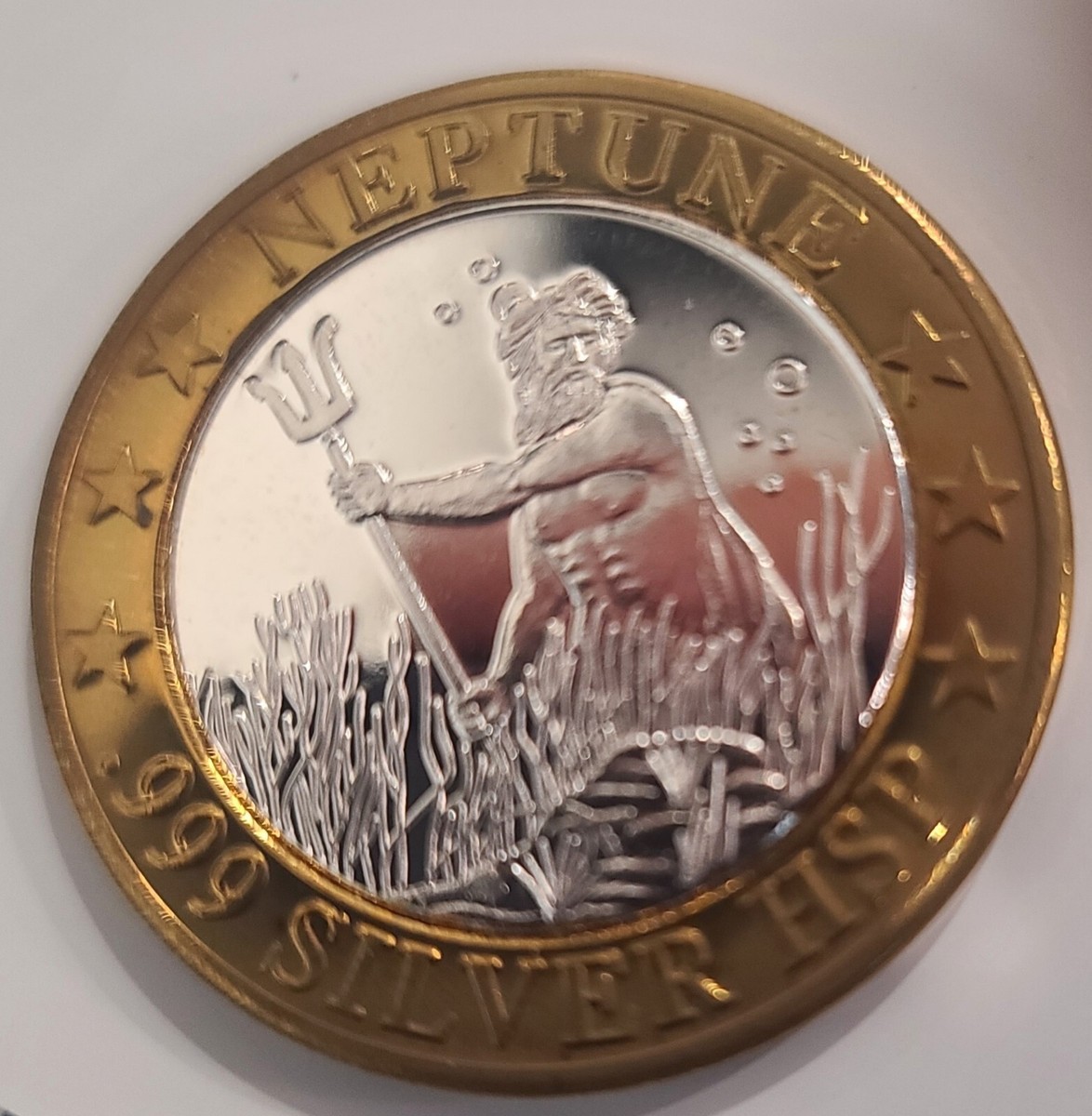999 Sliver HSP Neptune Luxury Cruise Line Coin Token Medallion