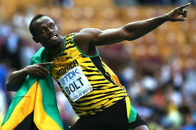 Usain Bolt Jamaica Flag Poster 30X20 inches