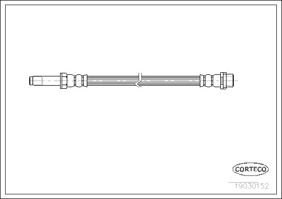 19030152 CORTECO Brake Hose for MERCEDES-BENZ