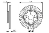 1X Bosch 0 986 479 A21 Bremsscheibe FüR KIA Hyundai