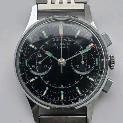 Vintage Sekonda Poljot 3017 (Strela) Chronograph UdSSR Herrenuhr 