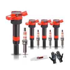 Set of 4 Ignition Coil Pack and Platinum Spark Plug for 1.8L 2.0L L4 2011-201...
