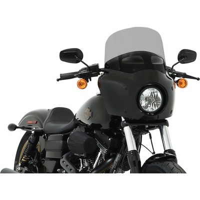 Memphis Shades Roadwarrior Cafe Shield - Vented - Black Smoke -11'' MEP87412