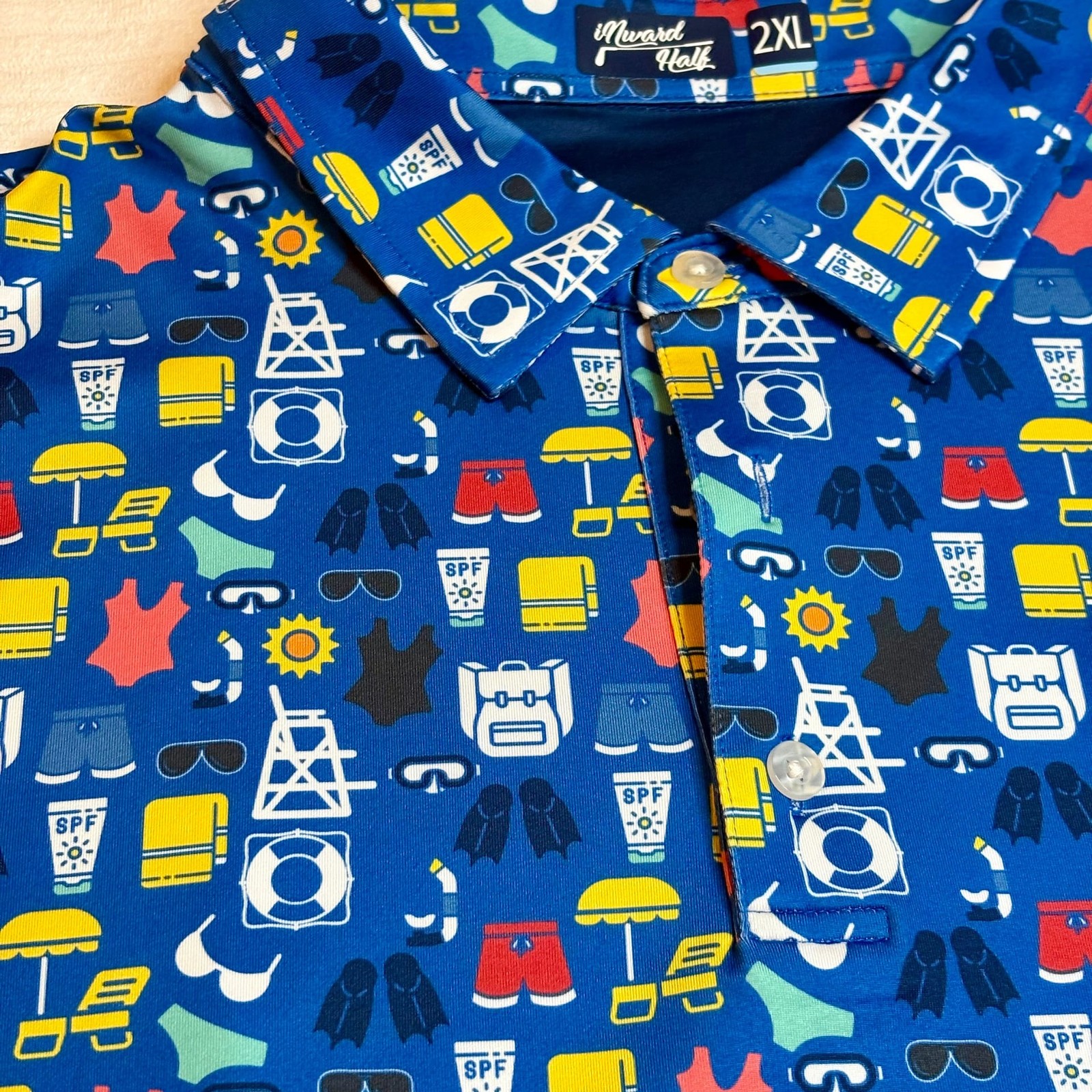 The Pool Day Pattern Performance Polo – , - image 1