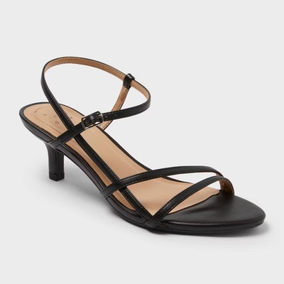 Women Stella Almond Toe Strappy Heels - A New Day