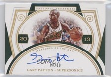 2020-21 Panini National Treasures of the Hall Gold 9/10 Gary Payton Auto HOF 0c3