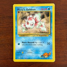 Misty's Goldeen 30/132 Non Holo Rare Gym Heroes Pokemon Card DMG on eBay
