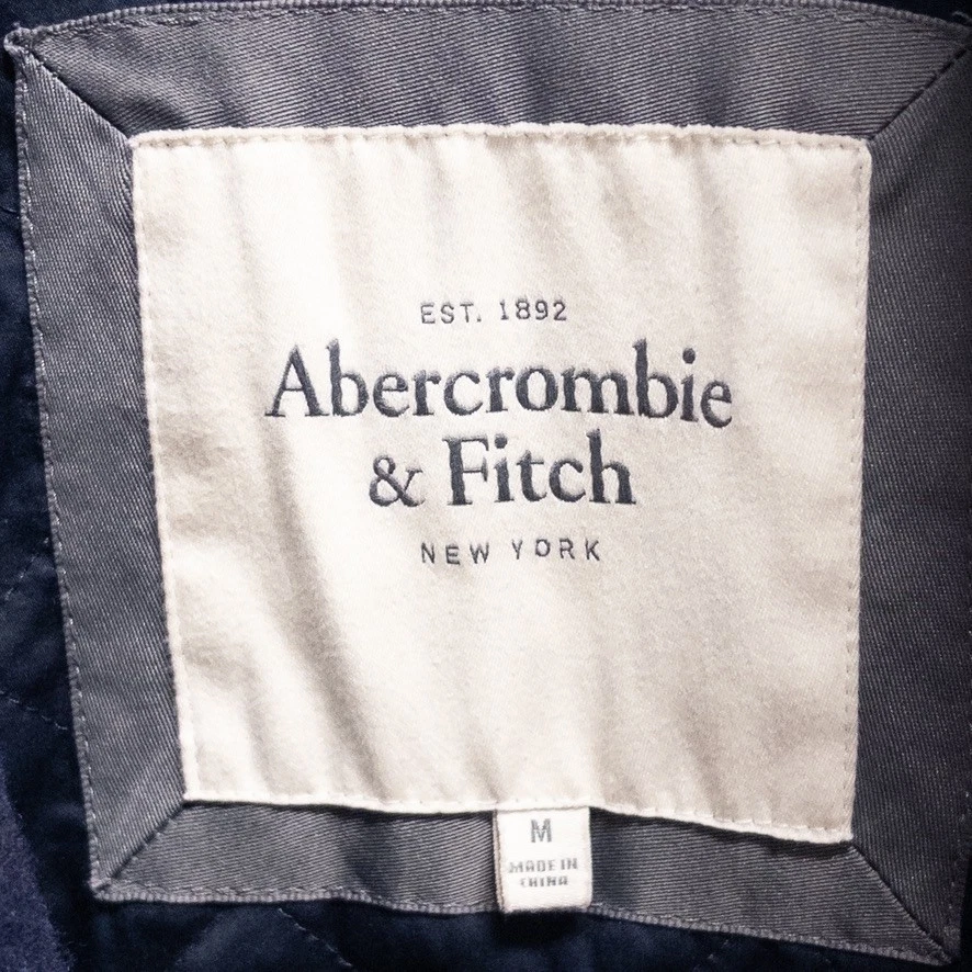 Chaquetón vintage Y2K Abercrombie Fitch azul marino mezcla de lana para mujer M doble pecho Foto 3 de 4