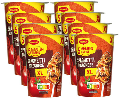 MAGGI 5 Minuten Terrine XL Spaghetti Bolognese, Leckeres Fertiggericht, Instant 