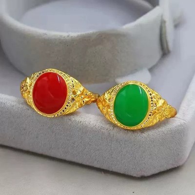Gold Punk rot grün Edelstein Boho Knöchel Mode schwarz Liebe Daumen Stapel Ring Geschenk