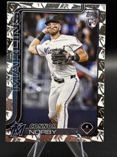 2025 Topps Series 1 Spring Training Foil Connor Norby Marlins 2B MLB RC #132