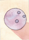 ACEO Watercolor Art Card - Bowling Ball 2.5x3.5