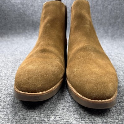 J.Crew Chelsea Boots Mens 12 Brown Suede Elastic Gore Pull  display picture 2