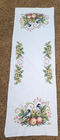 Completed Finished Cross Stitch FALL TABLE RUNNER Birds and Flowers | eBay