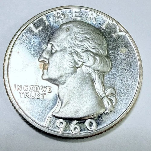 1960 Washington Quarter 90% SILVER MS MINT STATE DETAILS #5668