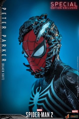 DEFECTIVE SIDESHOW HOT TOYS VGM56 MARVEL PETER PARKER BLACK SUIT SPECIAL G3D