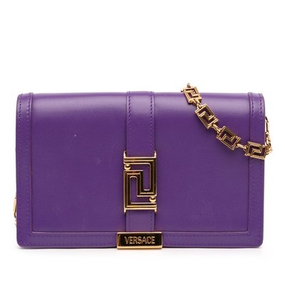 Versace Leather Greca Goddess Wallet on Chain | Pre-Loved