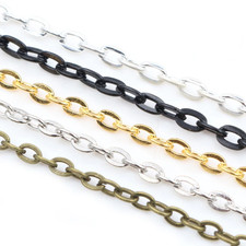 Wholesale 5M In Bulk Factory Round Rolo DIY Chains Stainless Steel