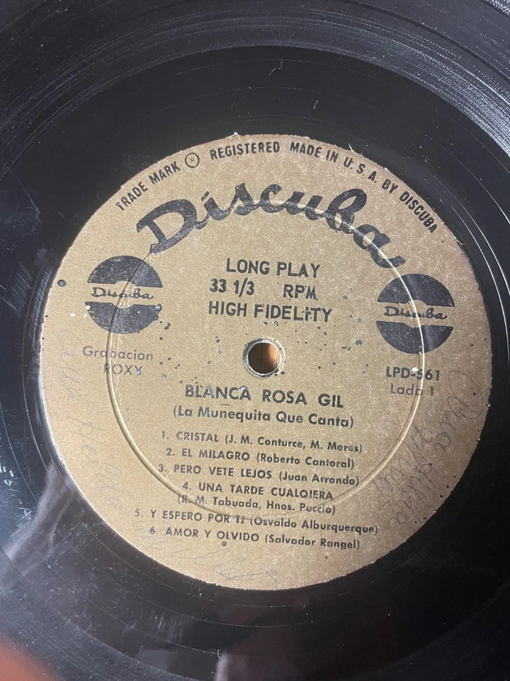 Blanca Rosa Gil Cristal LP Vinyl DISCUBA LPD-561 Mid 60's - Image 3 of 4