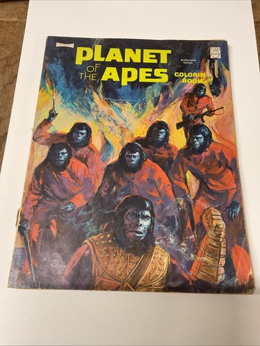 Vintage Artcraft Planet Of The Apes Coloring Book Authorized Edition 1974 C1531