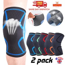 2x Knee Support Compression NHS Sleeve Brace Patella Arthritis Pain Relief Gym