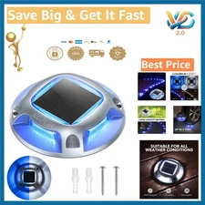 Solar Driveway Lights 1 Pack Dual Color LED Waterproof Outdoor Security