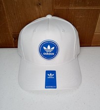 ADIDAS Originals Emblem Men  s Snapback Hat Cap White/Bluebird IU9124