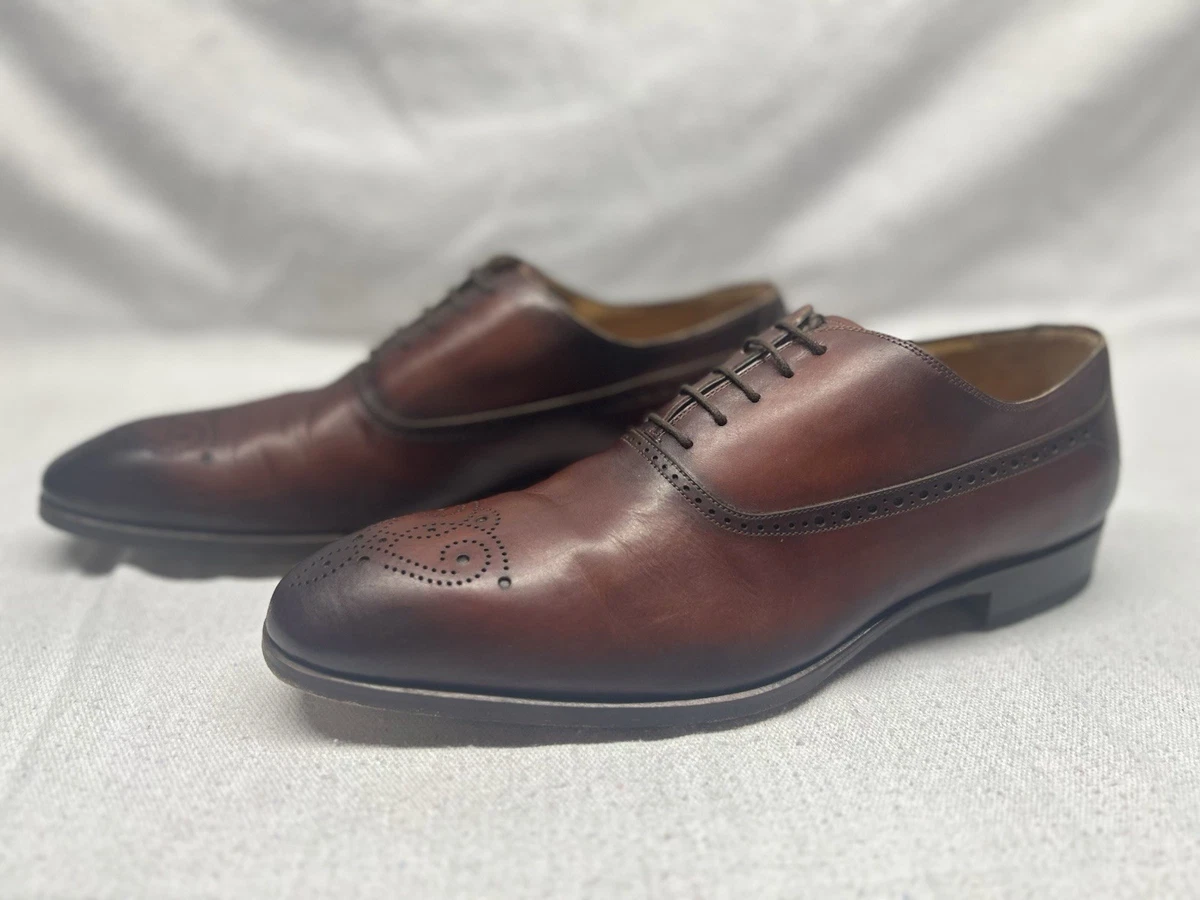 Magnanni Manolo Medallion Toe Brown Oxford Shoe 20518‎ Mens Size 10.5 M Magnanni Men main image 2